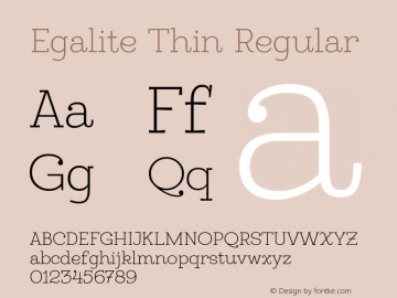 Egalite Thin Regular Version 1.000图片样张