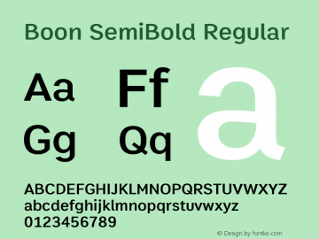Boon SemiBold Regular Version 3.0图片样张
