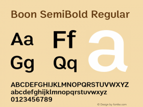 Boon SemiBold Regular Version 3.0图片样张