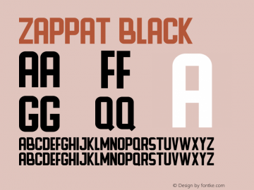 ZAPPAT Black Version 1.004;Fontself Maker 1.1.0图片样张