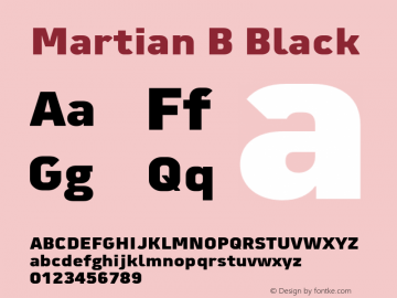 Martian B Black Version 1.000;PS 001.000;hotconv 1.0.88;makeotf.lib2.5.64775图片样张