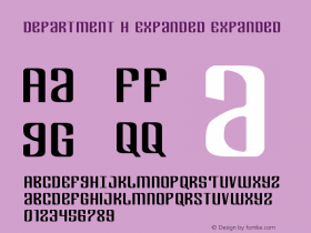 Department H Expanded Expanded Version 2.0; 2017 Font Sample