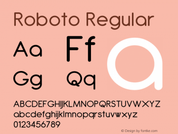 Roboto Regular Version 2.00 December 3, 2016 Font Sample