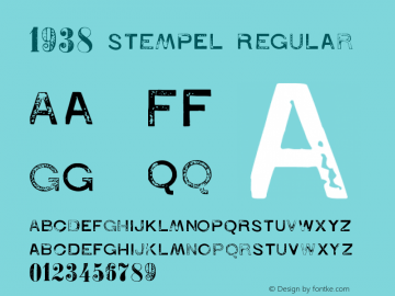 1938 STeMPEL Regular Version 1.00 January 16, 2017, initial release Font Sample