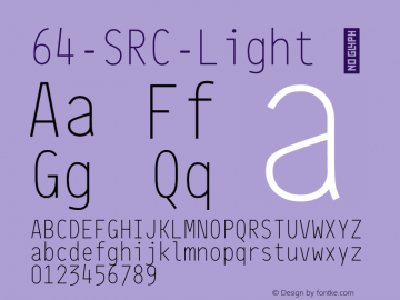 64-SRC-Light ☞ Version 1.000;com.myfonts.easy.ilott-type.64-src.light.wfkit2.version.4J3X图片样张