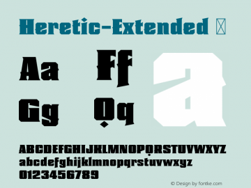 Heretic-Extended ☞ Version 1.000;com.myfonts.easy.device.heretic.extended.wfkit2.version.42zw图片样张