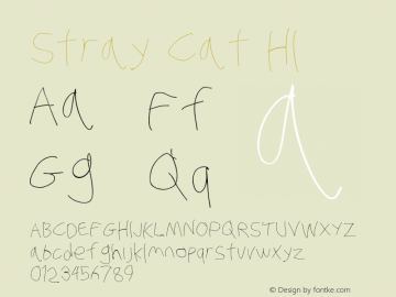 Stray Cat Hl Version 1.0 Font Sample