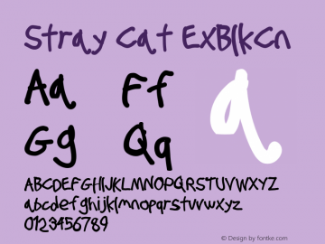Stray Cat ExBlkCn Version 1.0 Font Sample