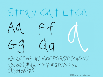 Stray Cat LtCn Version 1.0 Font Sample