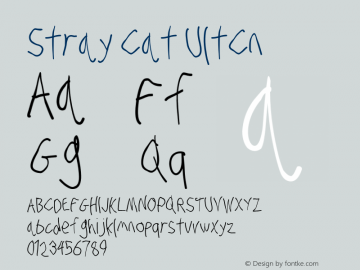 Stray Cat UltCn Version 1.0 Font Sample