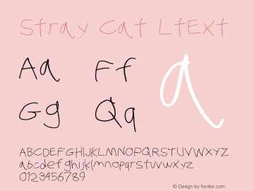 Stray Cat LtExt Version 1.0 Font Sample