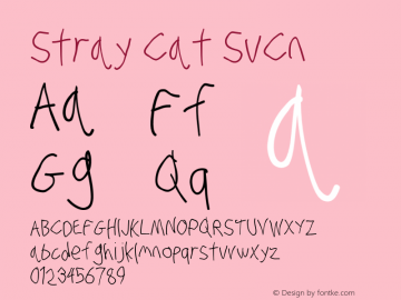 Stray Cat SuCn Version 1.0 Font Sample