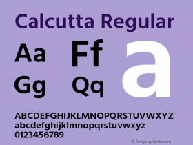 Calcutta Regular Version 1.000;PS 1.0;hotconv 1.0.86;makeotf.lib2.5.63406图片样张
