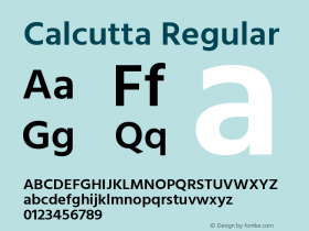 Calcutta Regular Version 1.000;PS 1.0;hotconv 1.0.86;makeotf.lib2.5.63406图片样张