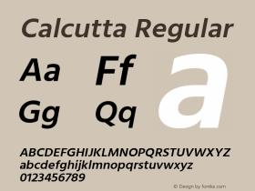 Calcutta Regular Version 1.000;PS 1.0;hotconv 1.0.86;makeotf.lib2.5.63406图片样张