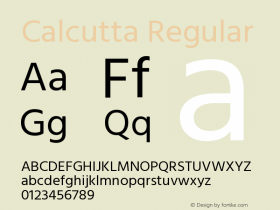 Calcutta Regular Version 1.000;PS 1.0;hotconv 1.0.86;makeotf.lib2.5.63406图片样张
