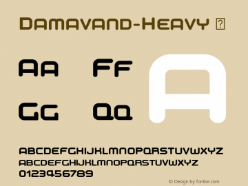 Damavand-Heavy ☞ Version 1.000;com.myfonts.easy.naghachian.damavand.heavy.wfkit2.version.4Hxo图片样张