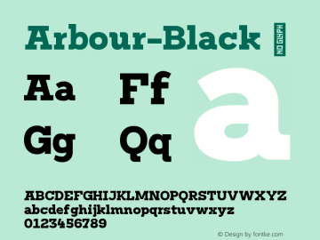 Arbour-Black ☞ Version 1.001;PS 001.001;hotconv 1.0.88;makeotf.lib2.5.64775;com.myfonts.easy.typeunion.arbour.black.wfkit2.version.4Hxv图片样张