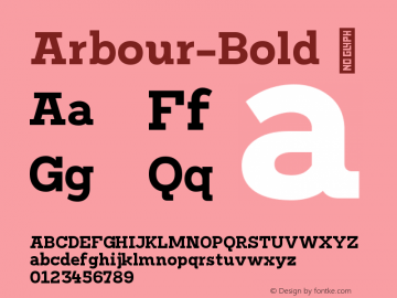 Arbour-Bold ☞ Version 1.001;PS 001.001;hotconv 1.0.88;makeotf.lib2.5.64775;com.myfonts.easy.typeunion.arbour.bold.wfkit2.version.4HxB图片样张