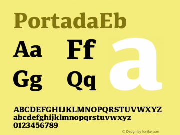 PortadaEb ☞ Version 1.003;com.myfonts.easy.type-together.portada.extra-bold.wfkit2.version.4HFd图片样张
