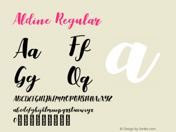 Aldine Regular Version 1.000 Font Sample
