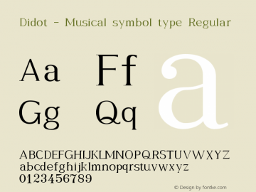 Didot - Musical symbol type Regular Version 0.3图片样张