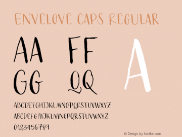 Envelove Caps Regular Version 1.000 Font Sample