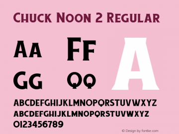 Chuck Noon 2 Regular 1.000 Font Sample