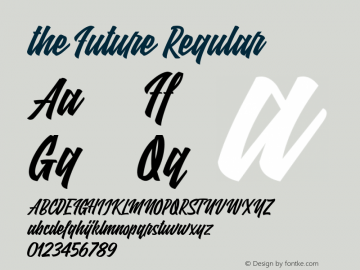 the Future Regular 1.000 Font Sample
