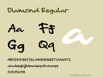 Diamond Regular Version 1.000;PS 001.001;hotconv 1.0.56 Font Sample