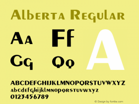 Alberta Regular 001.001 Font Sample