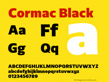 Cormac Black 1.000 Font Sample