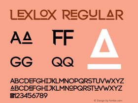 Lexlox Regular Version 1.0 Font Sample