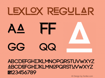 Lexlox Regular Version 1.0图片样张