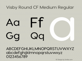 Visby Round CF Medium Regular Version 1.700;PS 001.700;hotconv 1.0.88;makeotf.lib2.5.64775 Font Sample