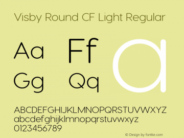 Visby Round CF Light Regular Version 1.700图片样张