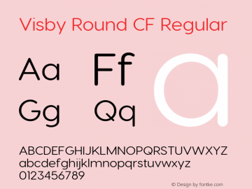 Visby Round CF Regular Version 1.700 Font Sample