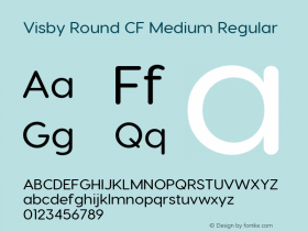 Visby Round CF Medium Regular Version 1.700 Font Sample
