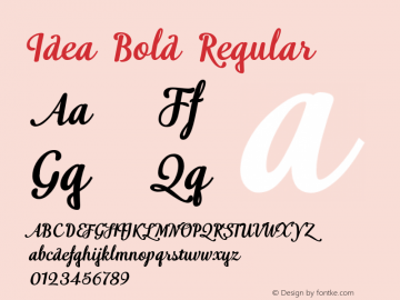 Idea Bold Regular Version 1.000;com.myfonts.easy.eurotypo.idea.bold.wfkit2.version.4ebM Font Sample