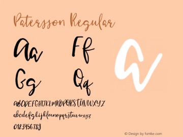 Patersson Regular Version 1.000图片样张