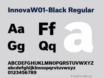 InnovaW01-Black Regular Version 1.50 Font Sample