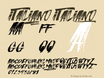 Italiano Italiano Version 1.002;Fontself Maker 1.1.0图片样张