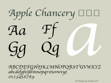 Apple Chancery 档案体 8.0d1e1图片样张