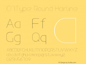 CNType Round Hairline Version 1.0 Font Sample
