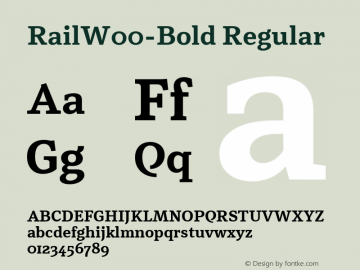 RailW00-Bold Regular Version 1.40 Font Sample