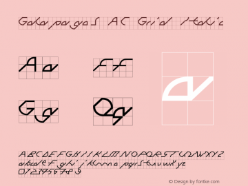 Galapagos AC Grid Italic Version 1.002;PS 001.002;hotconv 1.0.88;makeotf.lib2.5.64775图片样张