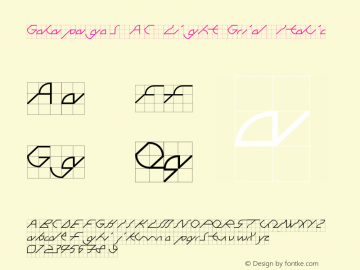 Galapagos AC Light Grid Italic Version 1.002;PS 001.002;hotconv 1.0.88;makeotf.lib2.5.64775图片样张