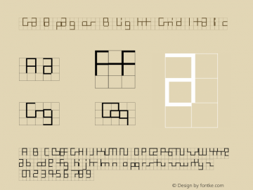 Galapagos B Light Grid Italic Version 1.002;PS 001.002;hotconv 1.0.88;makeotf.lib2.5.64775 Font Sample