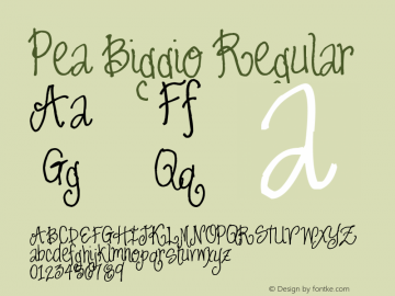 Pea Biggio Regular Version 1.00 June 8, 2009, initial release图片样张