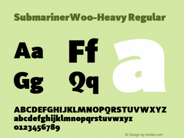 SubmarinerW00-Heavy Regular Version 2.40 Font Sample